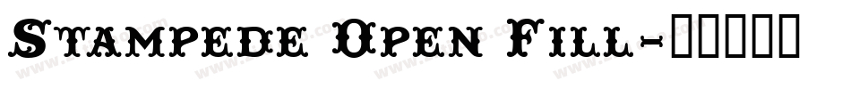 Stampede Open Fill字体转换